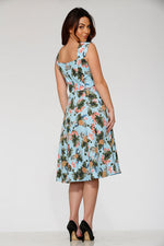 Light Blue Hawaiian Swing Dress
