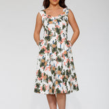 White Hawaiian Swing Dress