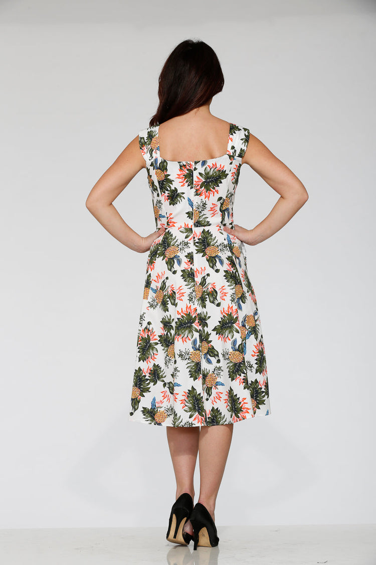 White Hawaiian Swing Dress