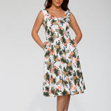 White Hawaiian Swing Dress
