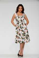White Hawaiian Swing Dress