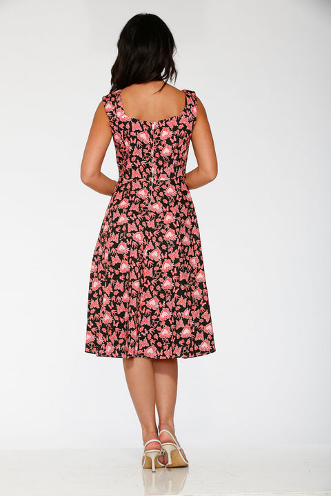 Heart Angel Swing Dress in Black