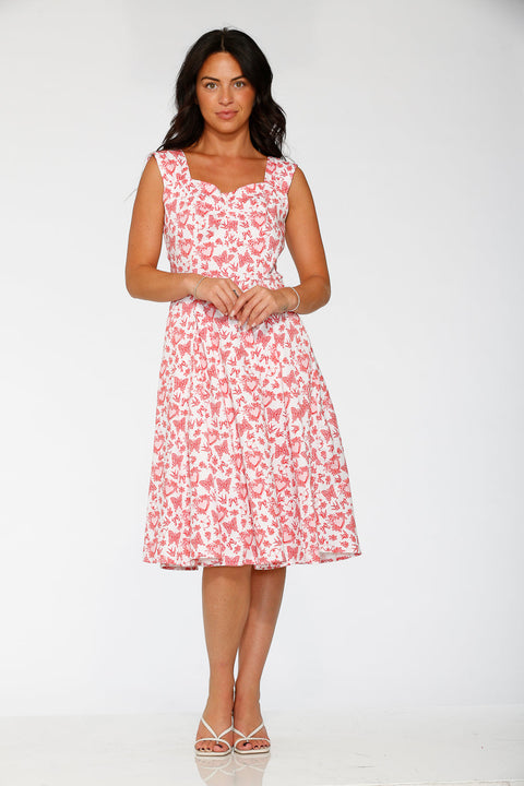 Heart Angel Swing Dress in White