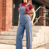 Rainbow With Me Denim Overalls (Final Sale)