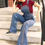 Rainbow With Me Denim Overalls (Final Sale)
