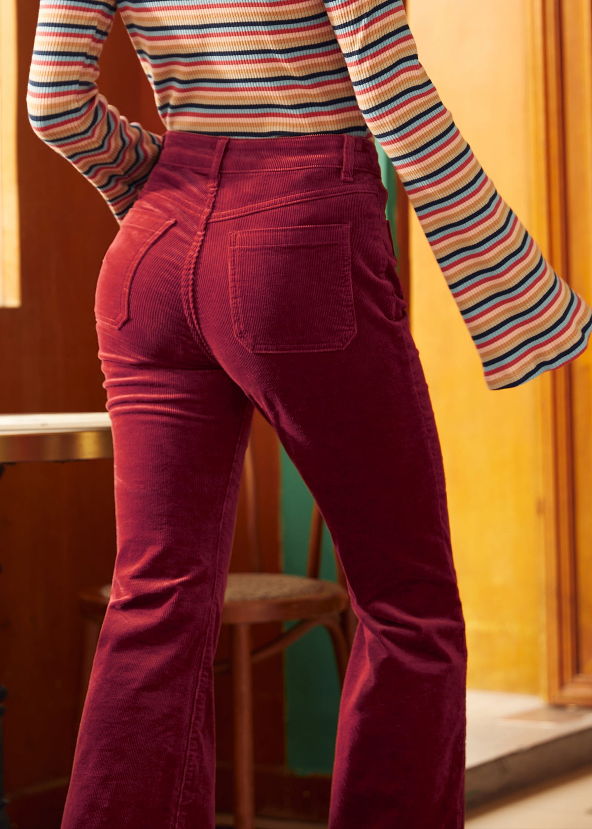All Aboard For Corduroy Flare-Leg Pants – ModCloth