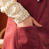 Retro Radiance V-Neck Corduroy Dress