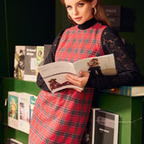 Checkered Charm A-Line Shift Dress (Final Sale)