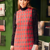 Checkered Charm A-Line Shift Dress (Final Sale)