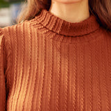 Retro Rendezvous Balloon Sleeve Turtleneck