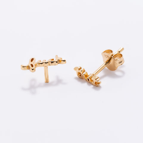 Fuck That Script Stud Earrings