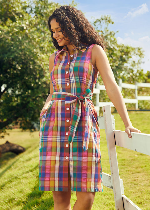 Can't Slow My Roll Shirt Dress Spectrum Shine / 3X