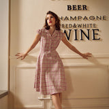 Pink Plaid Swing Dress