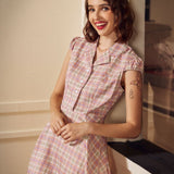 Pink Plaid Swing Dress