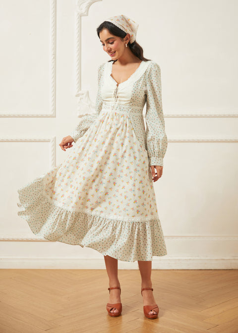GUNNE SAX for ModCloth Rose Lace-Up Dress