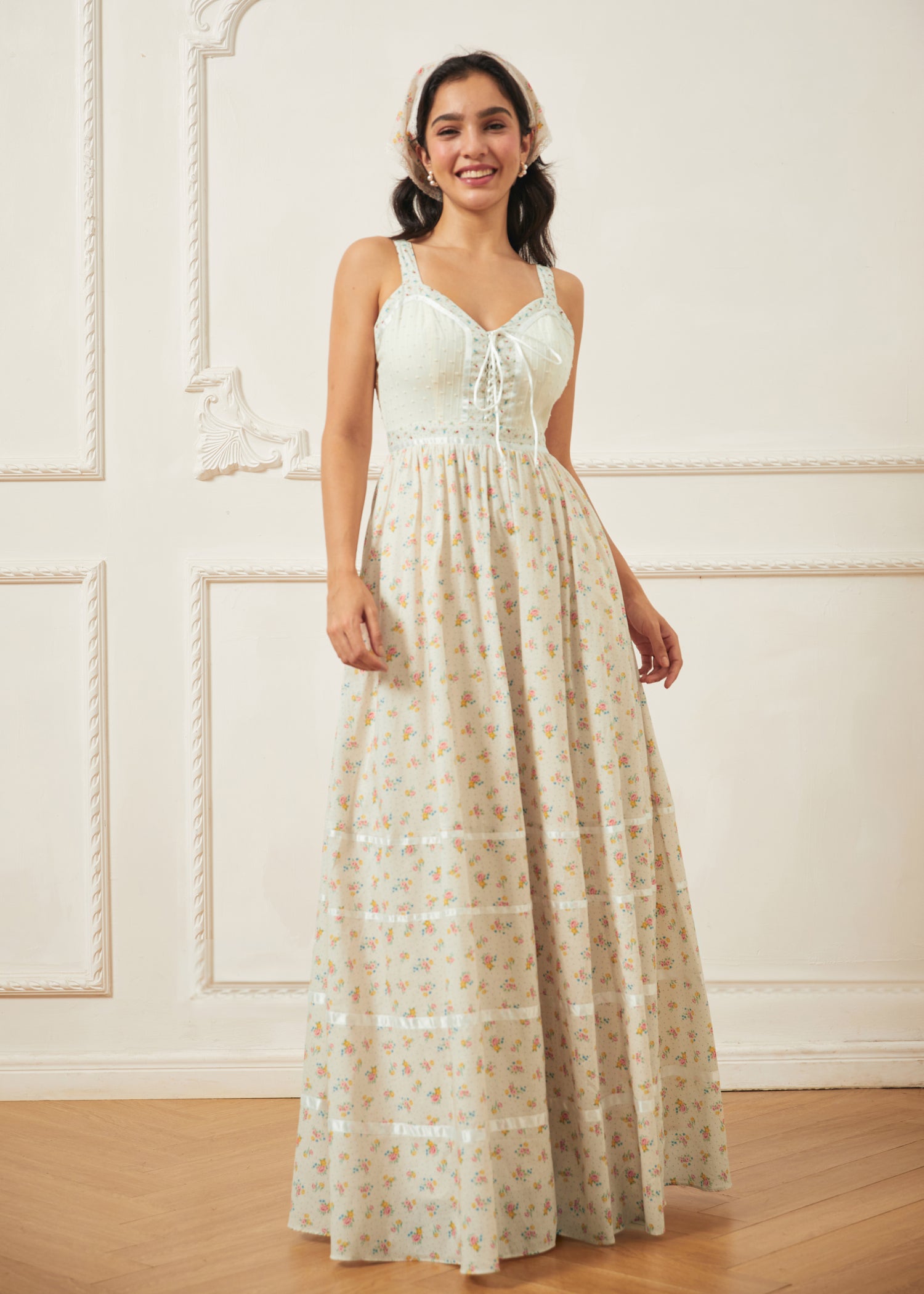 GUNNE SAX for ModCloth Reyna Lace-Up Maxi Sundress
