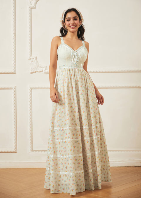 GUNNE SAX for ModCloth Reyna Lace-Up Maxi Dress