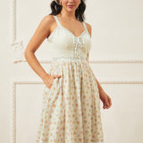 GUNNE SAX for ModCloth Reyna Lace-Up Maxi Dress
