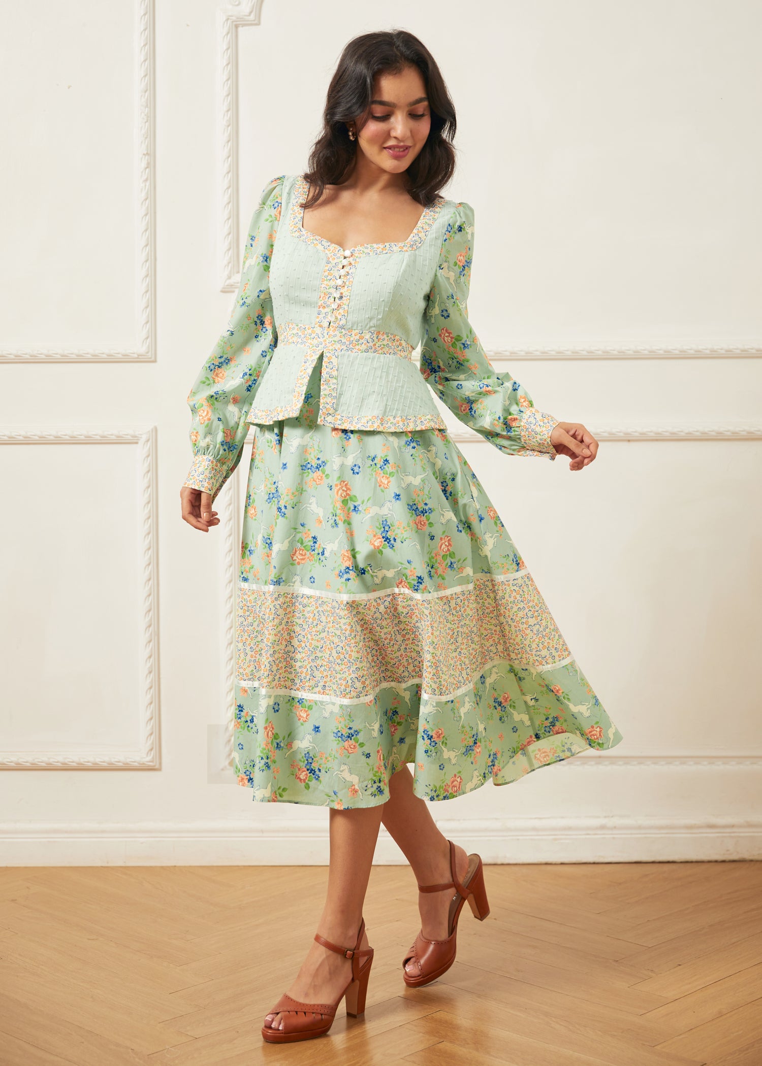 GUNNE SAX for ModCloth Lilly Corselette Midi Dress