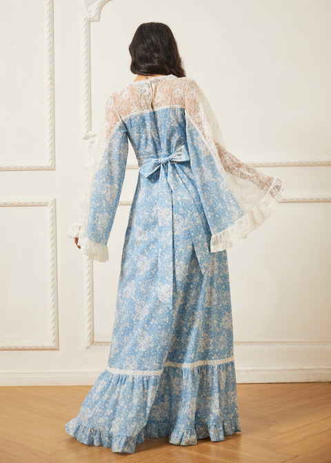 GUNNE SAX for ModCloth Michella Bell Sleeve Dress in Misty Sky, Size 4X GUNNE SAX for ModCloth Michella Bell Sleeve Dress in Misty Sky, Size 4X