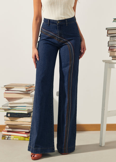 Rainbow With Me Wide-Leg Jeans