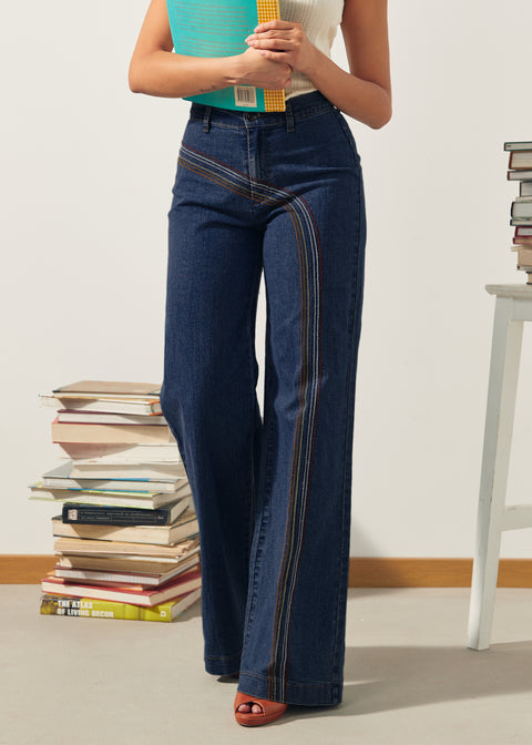Rainbow With Me Wide-Leg Jeans