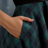 Green Plaid Swing Dress