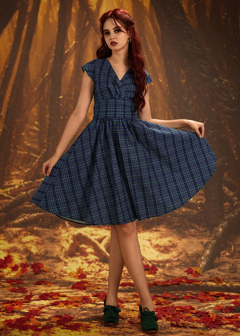 Blue Plaid Greta Dress