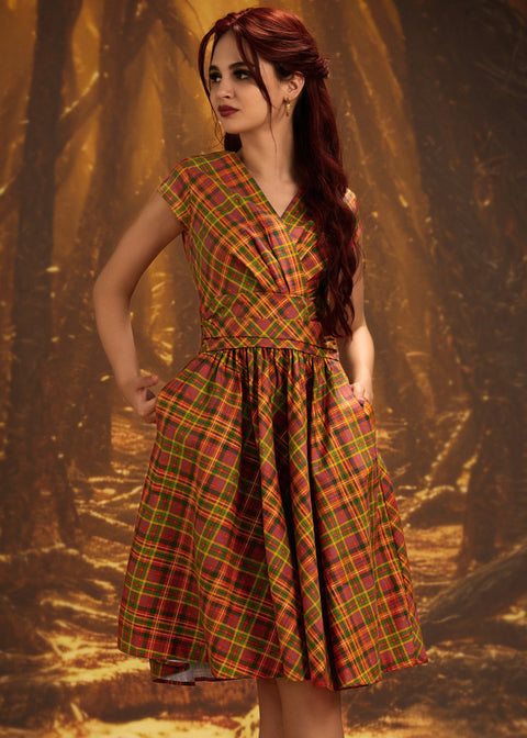 Orange Plaid Greta Dress 2X Orange Plaid Greta Dress 2X
