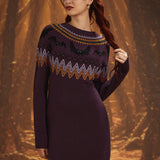 It Be Like 'Bat' Fair Isle Sweater Dress
