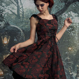 Red Byzantine Swing Dress