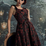 Red Byzantine Swing Dress