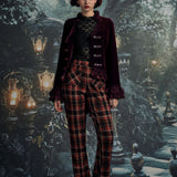 Burgundy Gloria Velvet Tailed Jacket