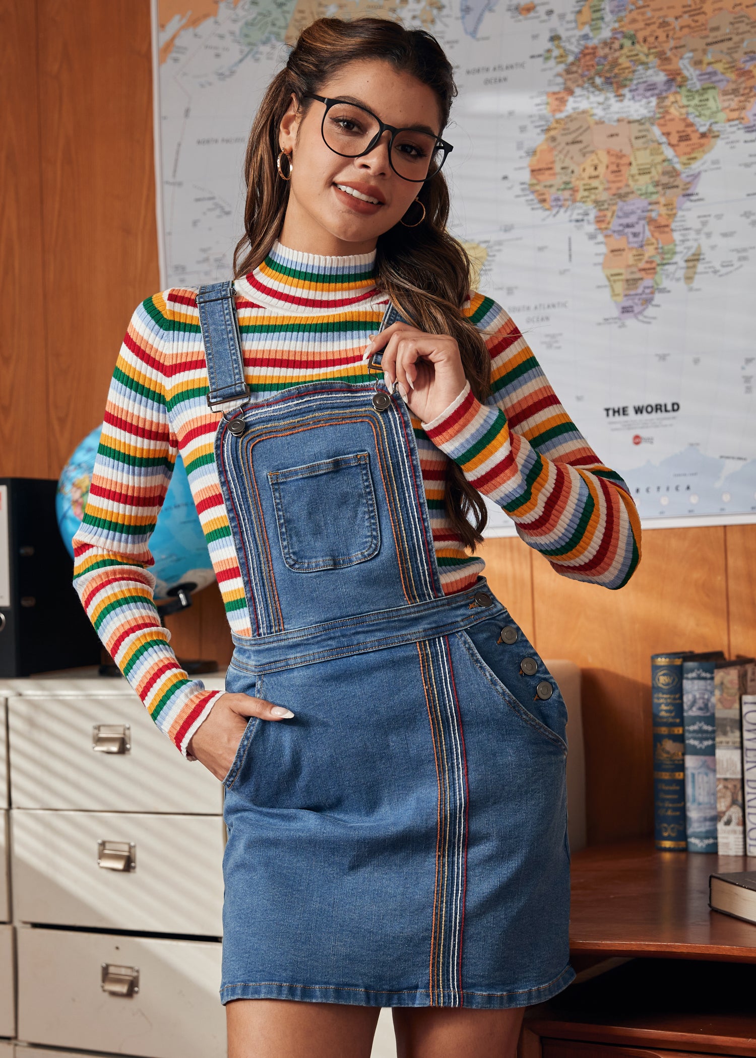A Posh Picnic Denim Overall Jumper (Final Sale)
