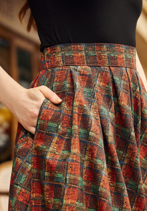 Red Plaid Doris Skirt