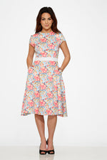 Sweet Hibiscus Swing Dress