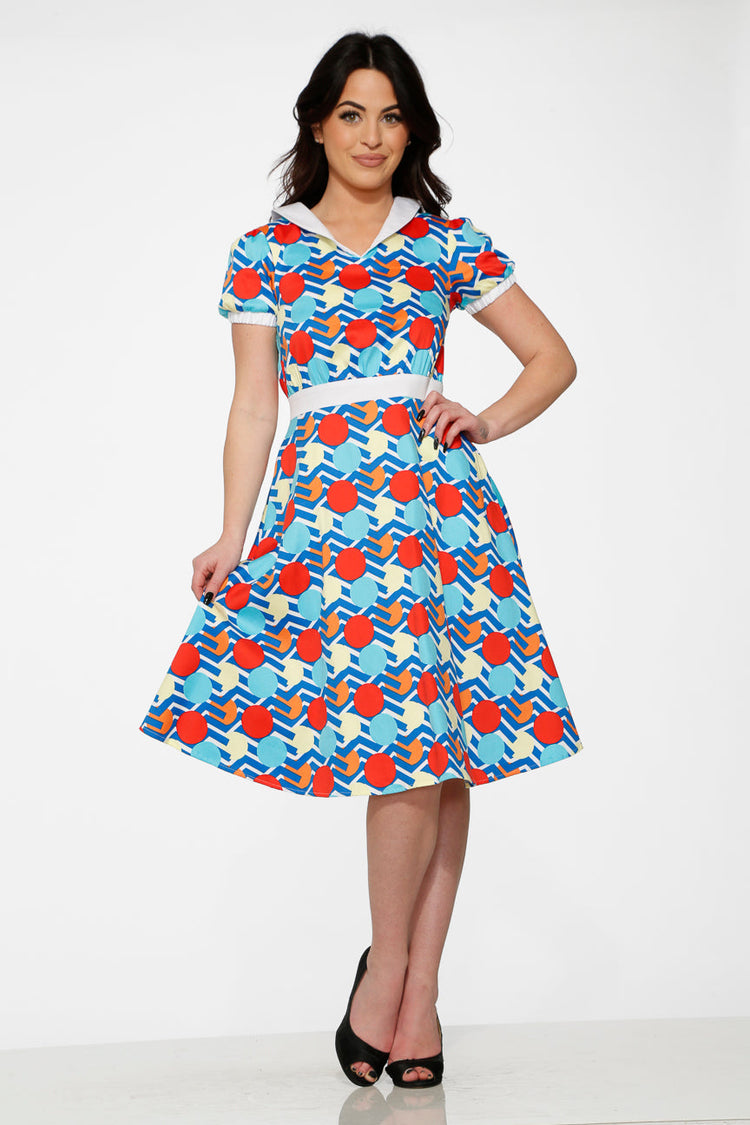 Stripe Red Dot Swing Dress