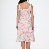 Pink Floral Swing Dress