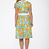 Yellow Floral Swing Dress