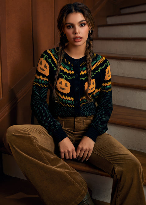 📌PRESALE Give 'Em Pumpkin To Talk About Fair Isle Cardigan