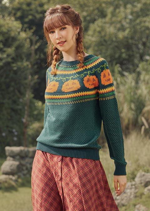 Give 'Em Pumpkin To Talk About Fair Isle Sweater