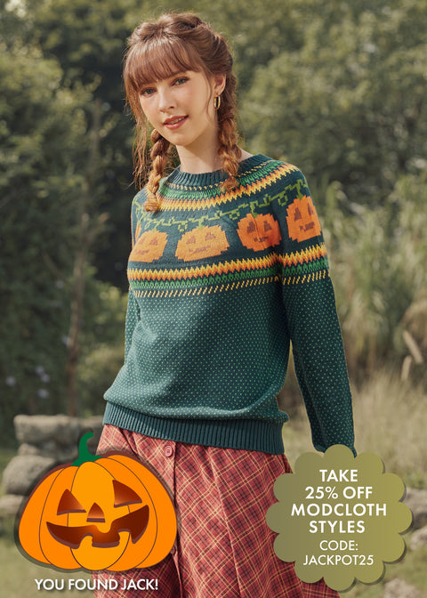 Give 'Em Pumpkin To Talk About Fair Isle Sweater