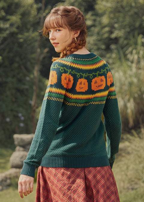 Give 'Em Pumpkin To Talk About Fair Isle Sweater