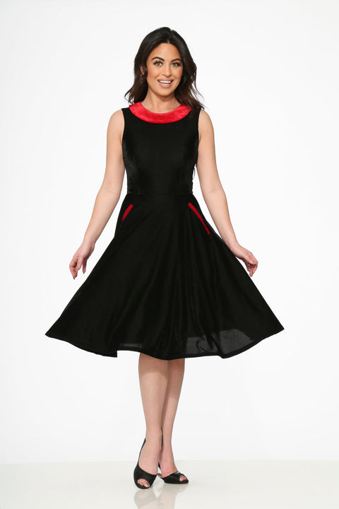 polyester swing dress DailyTrove Women's Plus Size Swing Dress-Sleeveless-Fit & Flare-Polyester-for Casual Gathering/Everyday-Plus Size Friendly