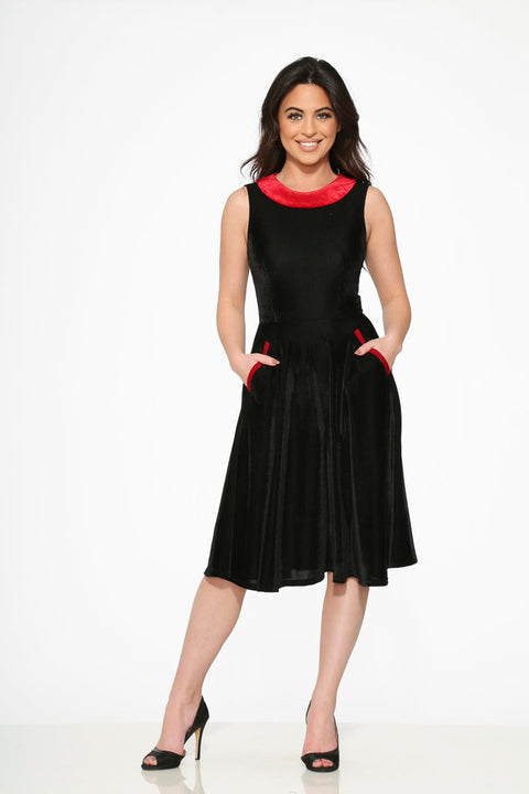 Black Red KurtRoy Swing Dress