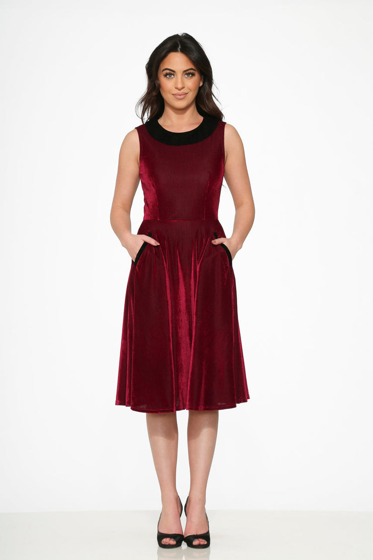 Purple Kurtroy with Black Collor Swing Dress