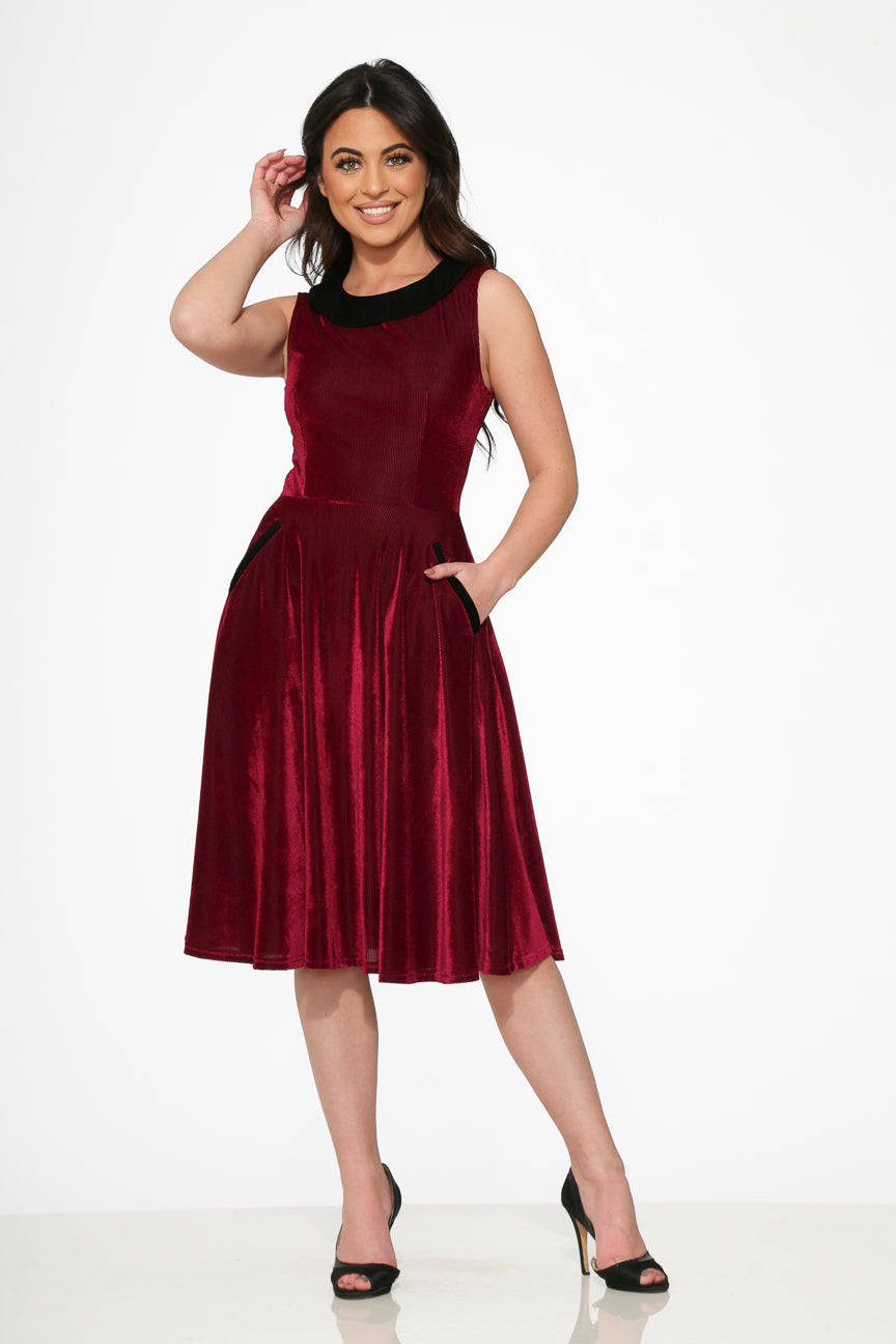 Purple Kurtroy with Black Collor Swing Dress