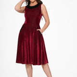 Purple Kurtroy with Black Collor Swing Dress