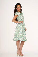 Green Paisley Swing Dress