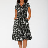 Cat Paw Swing Dress in Black